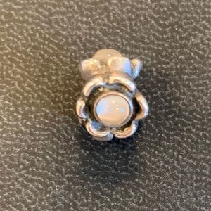 Pandora Silver Charm - White Flower